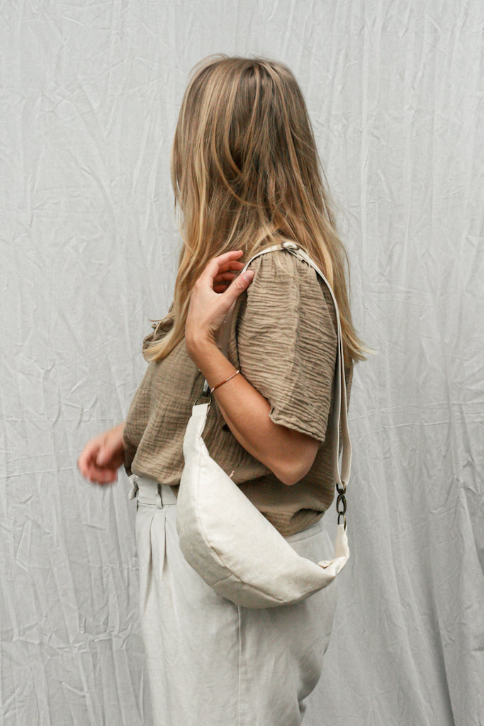 Halfmoonbag | large size - Linen