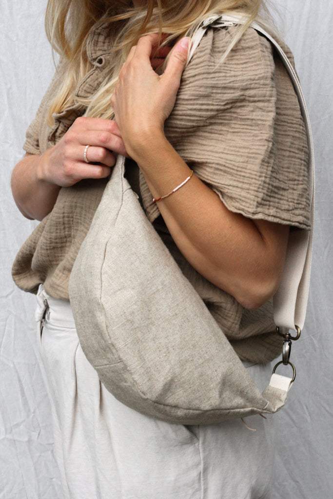 Halfmoonbag | large size - Linen